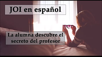 Joi Español. Femdom Anal, Alumna Encuentra El Consolador De Su Profesor