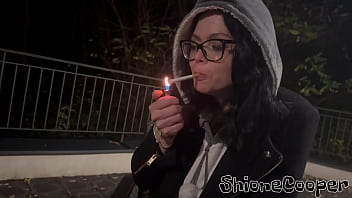 Smoking At Cold Night After Shooting… But Don't Worry Boobs Will Be Too free video