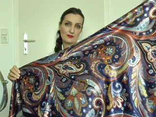Satin Scarves For A Casual Outfit With Blue Jeans free video