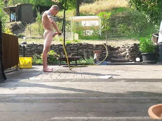 I Take A Cold Shower In My Garden And Get Sun Dryed free video